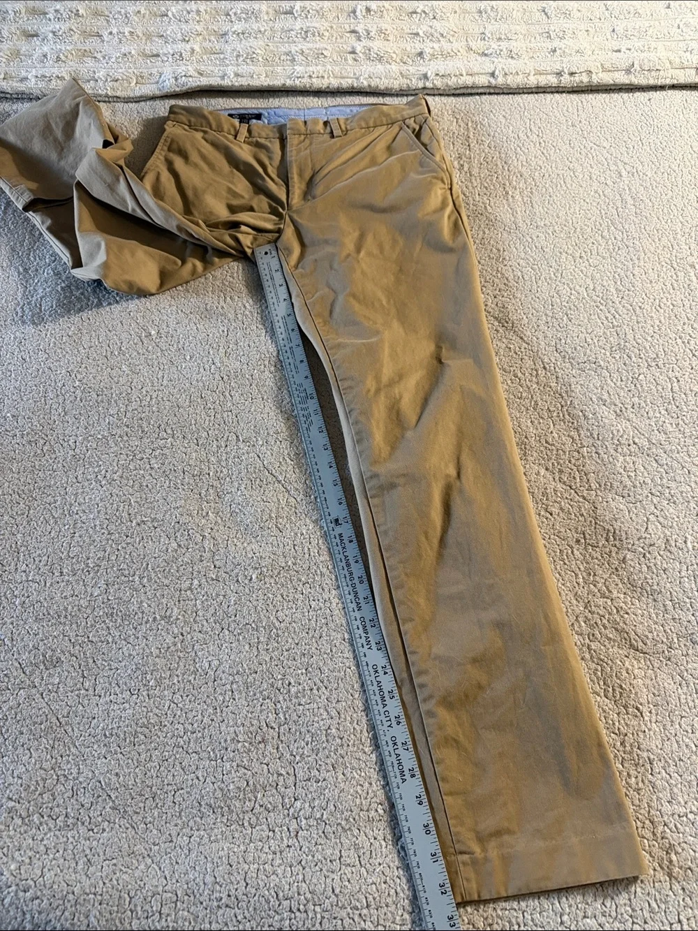 J. Crew Men's 100% Cotton Tan Chino Pants 32x34